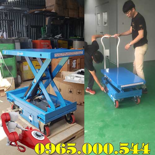 xe nâng bàn bằng điện 500kg