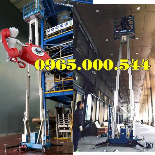 Thang nâng người 10m 2 trục nâng giá rẻ