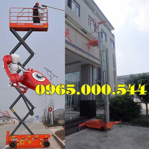 Xe nâng người làm việc trên cao