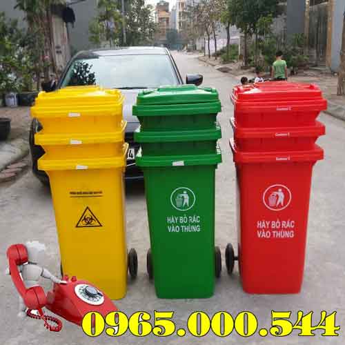 Thùng rác nhựa HDPE 120 lít 