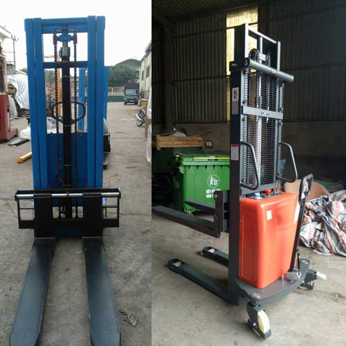Cung cấp xe nâng bán tự động giá rẻ tại Vĩnh Phúc