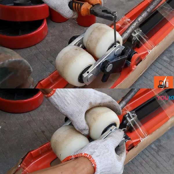 Thay bánh xe nâng tay tại nhà